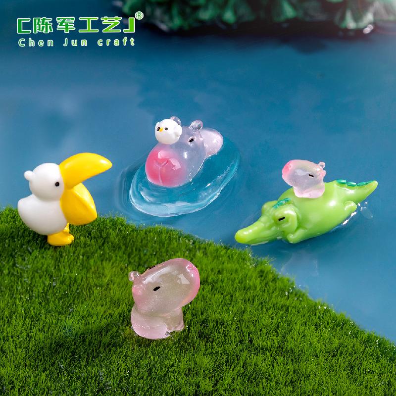 Những con capybara phát sáng mini - phụ kiện trang trí DIY, mô hình thu nhỏ cho bàn làm việc, đồ trang trí thú vị (ZC-1384)