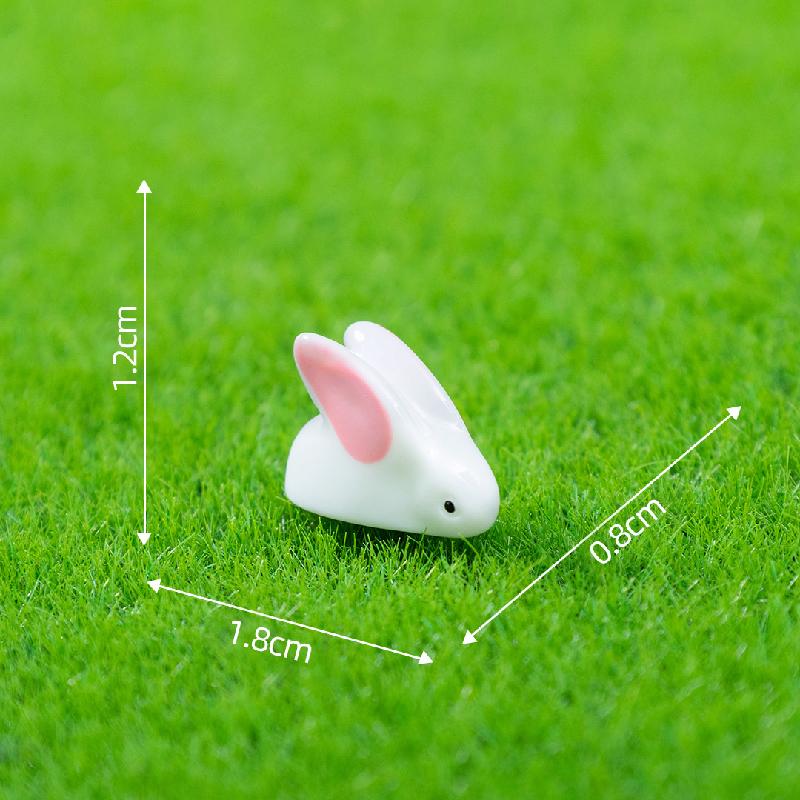 Tiểu cảnh thỏ tai dài, phụ kiện trang trí cây cảnh mini (ZC-299)