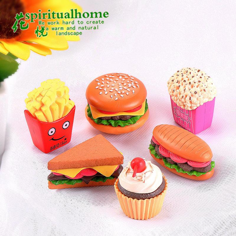 Tiểu cảnh bánh hamburger và sushi, phụ kiện trang trí mini (ZC-490)