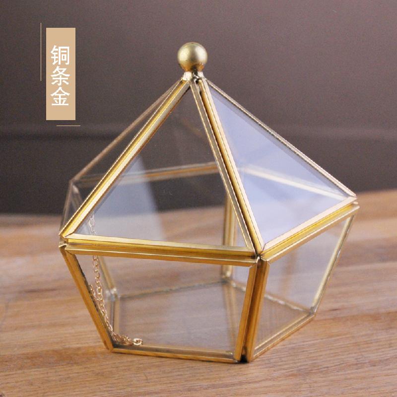 DG-17 Hộp kính bảo vệ trang sức, hộp kính nhựa bằng năm góc