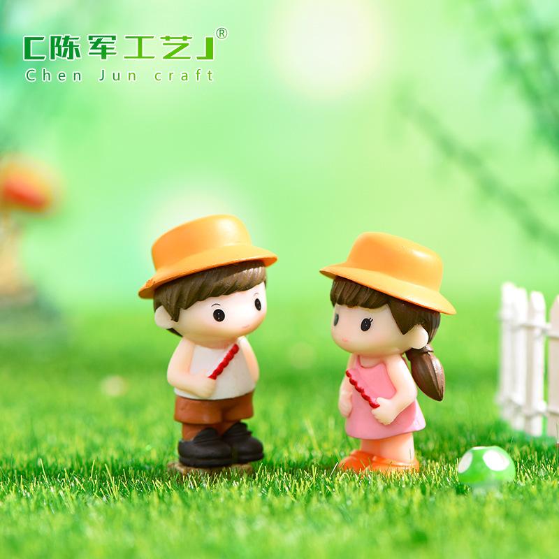 Cặp đôi kẹo hồ lô – Mô hình trang trí đáng yêu, phù hợp với tiểu cảnh, bánh kem (M-1370)