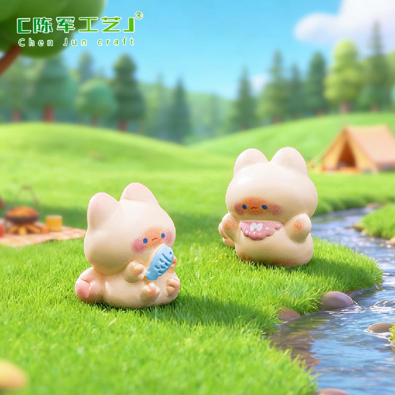 Mèo Xiêm mũm mĩm mini trang trí nhà búp bê (PK-711)