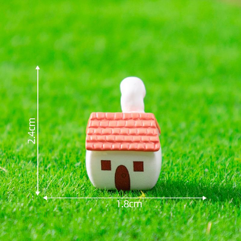 微景观创意红瓦烟囱乡村小房子园艺造景 DIY装饰品配件迷你小摆件
