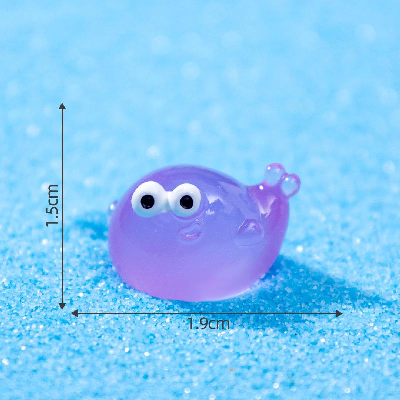 微景观创意夜光胖胖鱼海洋鱼缸造景造景 DIY装饰品配件迷你小摆件