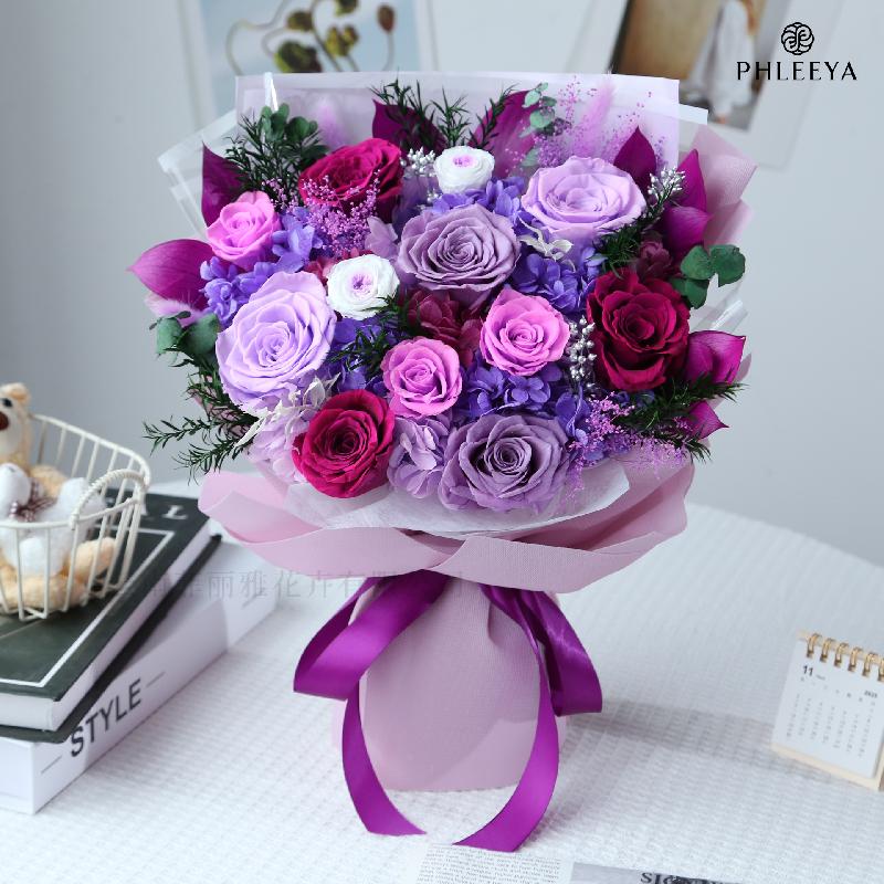Bó hoa hồng vĩnh cửu quà tặng sinh nhật Valentine Ngày của Mẹ (HK-17)