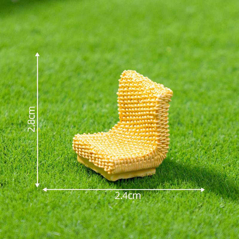 微景观创意仿真竹编椅子桌子家具娃屋 DIY装饰配件迷你树脂小摆件