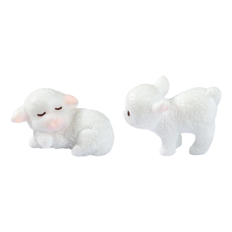 跨境苔藓微景观创意可爱小羊羔动物公仔 DIY装饰品配件迷你小摆件