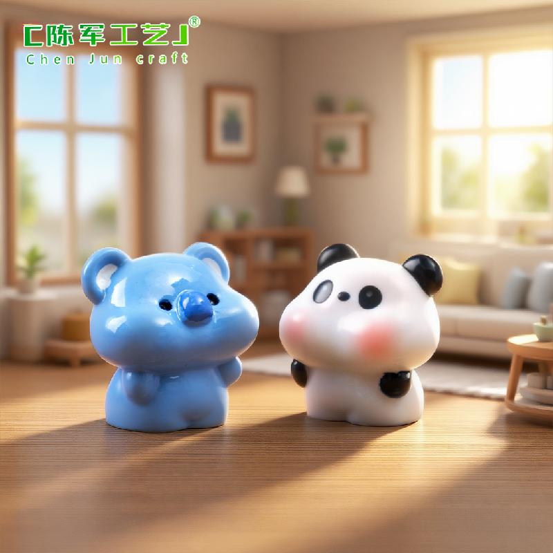 微景观创意豆丁小动物小猪猫咪萌粒公仔 DIY装饰品配件迷你小摆件