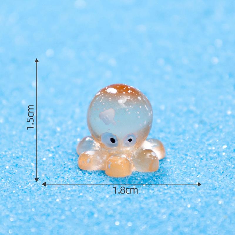 微景观创意夜光海洋小章鱼螃蟹海洋造景 DIY装饰品配件迷你小摆件