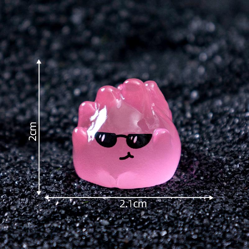 跨境微景观创意夜光万圣节小火苗萌粒 DIY装饰品挂配件迷你小摆件