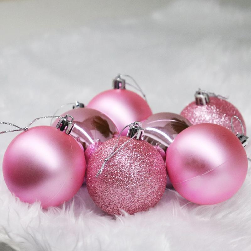 Bộ bóng Noel điện phân 3/4/5/6/8cm trong hộp, bằng nhựa, lý tưởng cho trang trí cây thông Giáng Sinh và các dịp lễ hội.