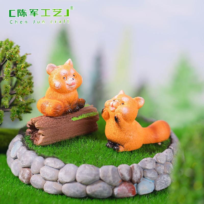 Tiểu cảnh gấu trúc mini trang trí xe và bàn DIY dễ thương (ZC-1158)