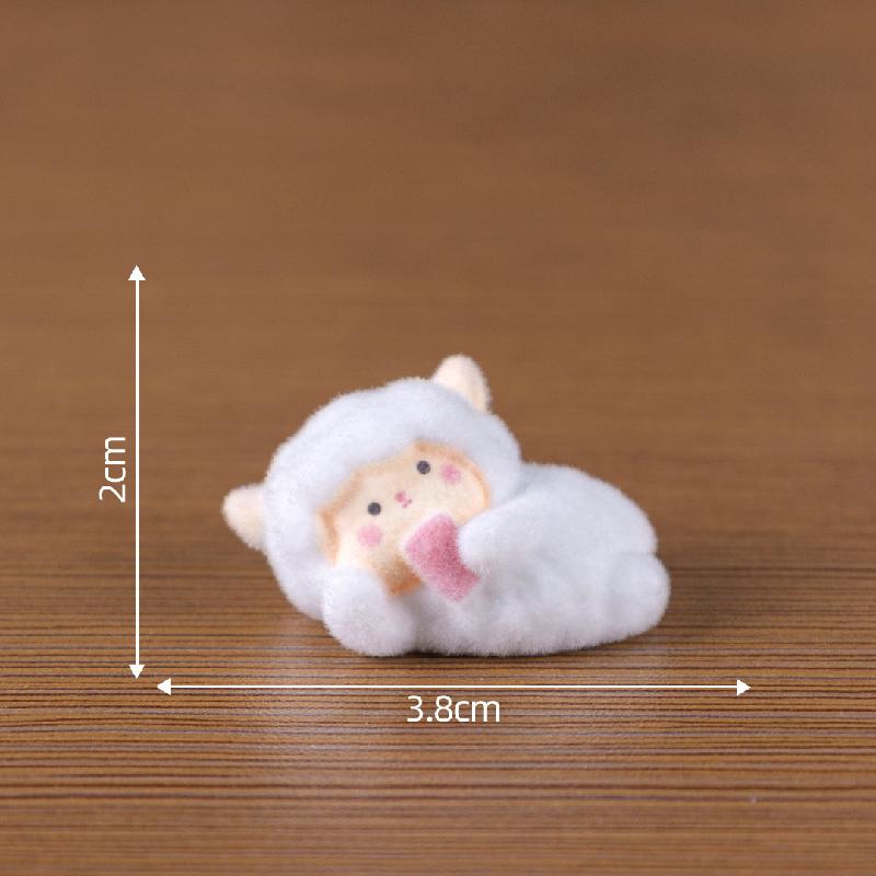 创意可爱小羊植绒公仔萌粒迷你小摆件 DIY装饰品钥匙扣包包挂配件