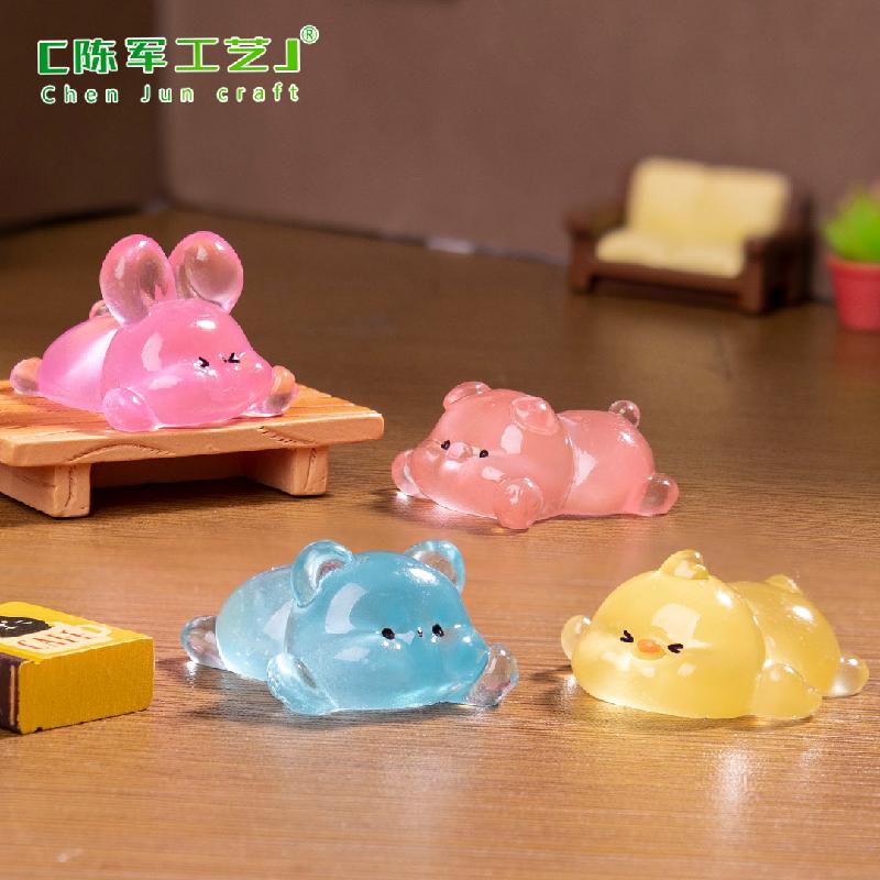 Thú cưng nằm dài – Mô hình động vật dễ thương, trang trí bàn, xe hơi (M-583)