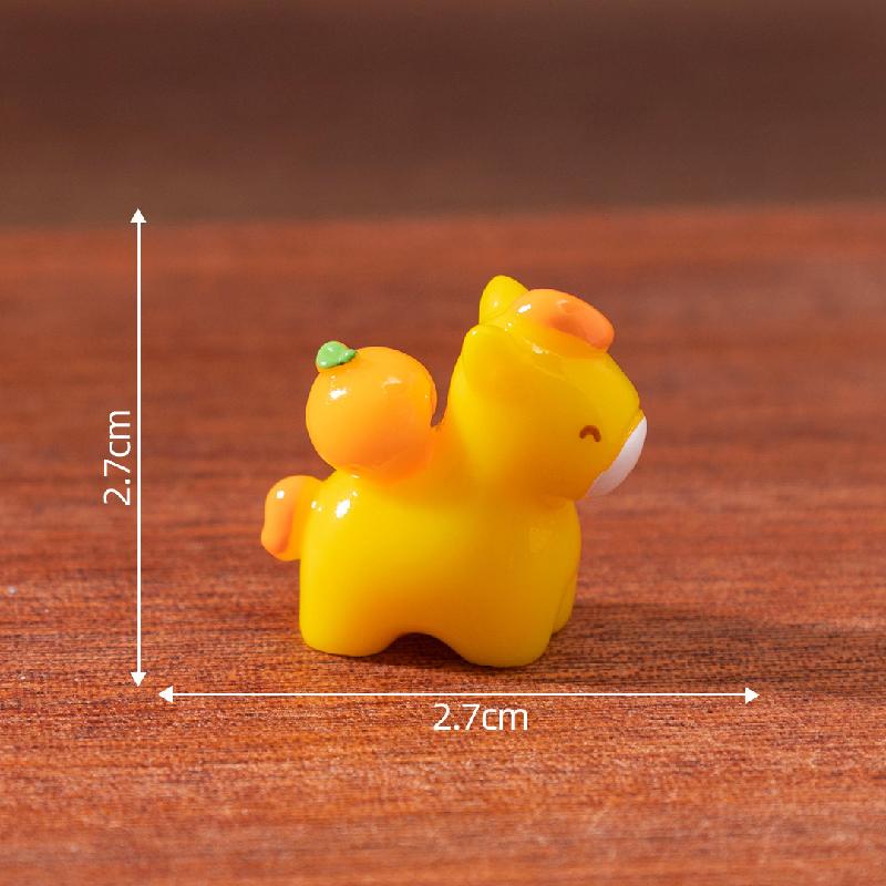 微景观马年新年发财如意小马公仔 娃屋DIY装饰配件迷你桌面小摆件