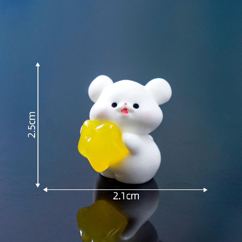 微景观创意太空星月小狗萌粒公仔 DIY装饰品挂配件迷你桌面小摆件