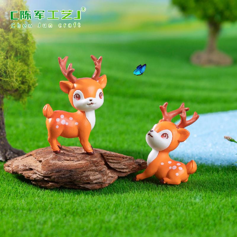 Tiểu cảnh hươu mai đáng yêu, búp bê DIY, sân vườn tiểu cảnh mini bàn nhỏ xinh (ZC-505)