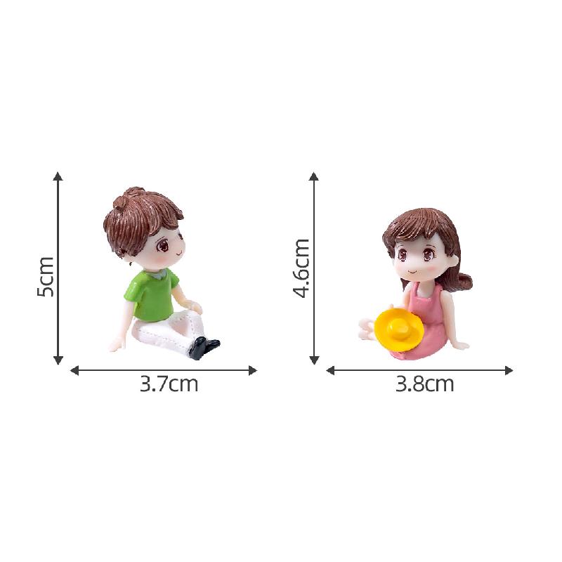 Cặp đôi nhìn trời móc khóa tiểu cảnh DIY trang trí (ZC-753)