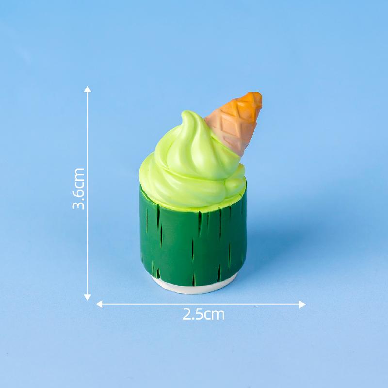 Kem ice cream giả bằng kem nhựa - phụ kiện trang trí 3D, mô hình mini bằng resin (ZC-1416)