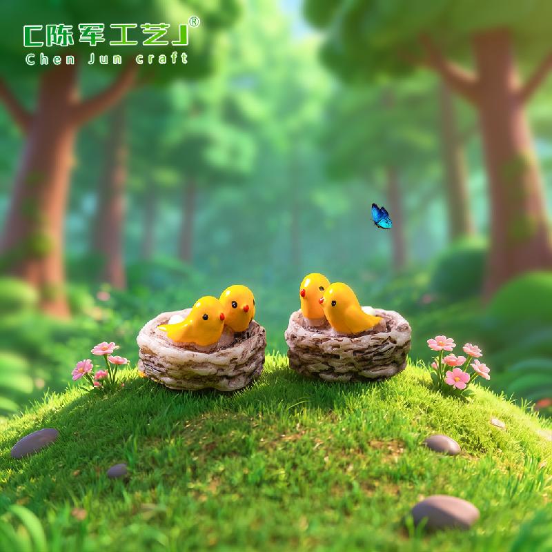 Tiểu cảnh chim vàng anh, phụ kiện trang trí cây cảnh mini (ZC-418)