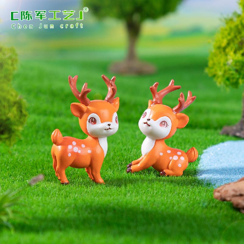 Tiểu cảnh hươu mai đáng yêu, búp bê DIY, sân vườn tiểu cảnh mini bàn nhỏ xinh (ZC-505)