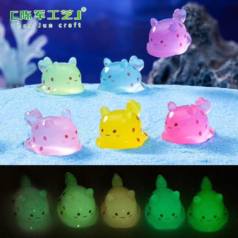 跨境 新品微景观创意夜光小海兔海洋造景DIY装饰品配件迷你小摆件