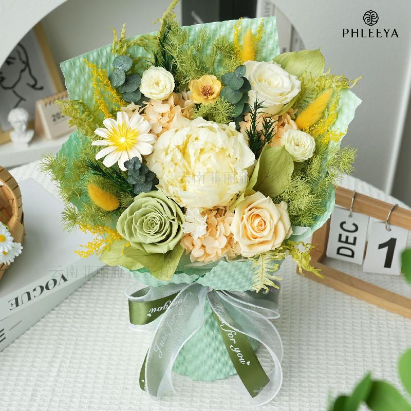 Bó hoa mẫu đơn vĩnh cửu quà giáo viên Thất Tịch Valentine (HK-29)