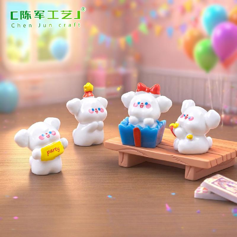 Phụ Kiện Tiểu Cảnh Tiểu cảnh chó tiệc, búp bê DIY, phụ kiện bàn tiểu cảnh mini đáng yêu (ZC-567)