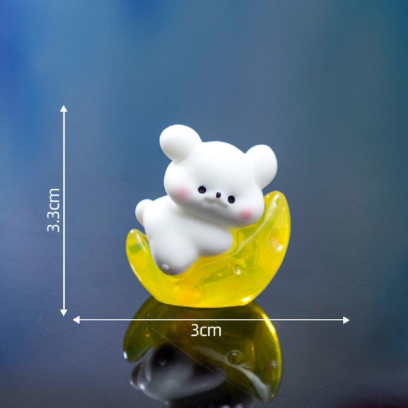 微景观创意太空星月小狗萌粒公仔 DIY装饰品挂配件迷你桌面小摆件