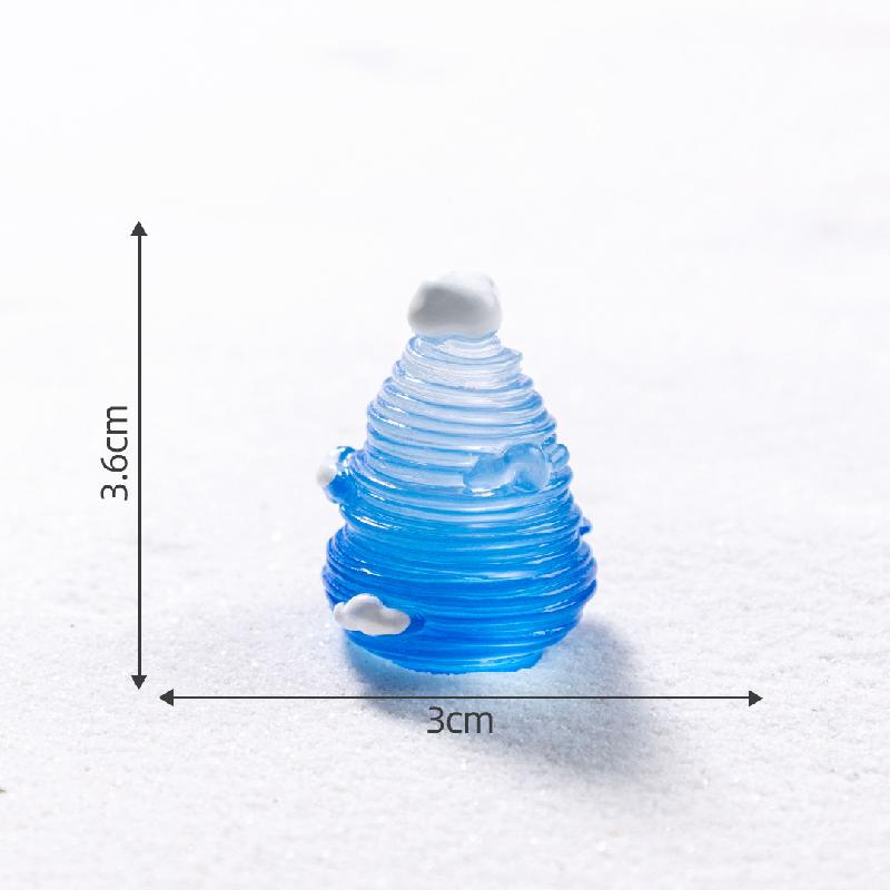 跨境微景观创意夜光拉丝圣诞树雪地造景 DIY装饰品配件迷你小摆件