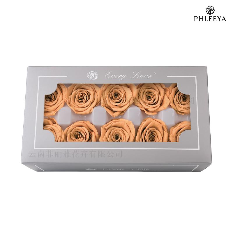Hoa hồng vĩnh cửu 4cm 10 bông DIY hoa khô quà Thất Tịch (HK-18)
