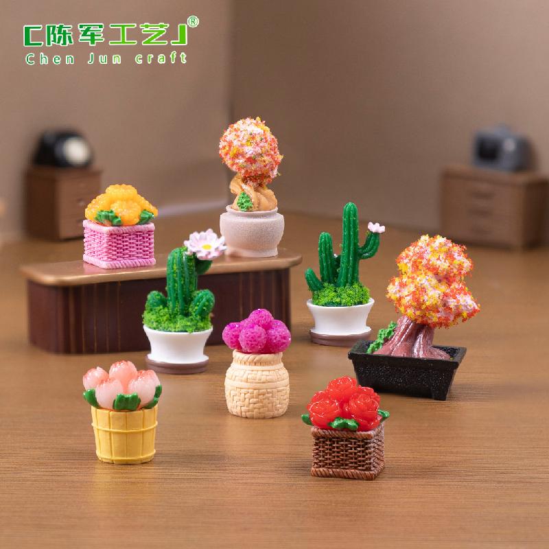 Phụ Kiện Tiểu Cảnh Tiểu cảnh xương rồng, sen đá giả, DIY, phụ kiện bàn tiểu cảnh mini nhỏ xinh (ZC-537)