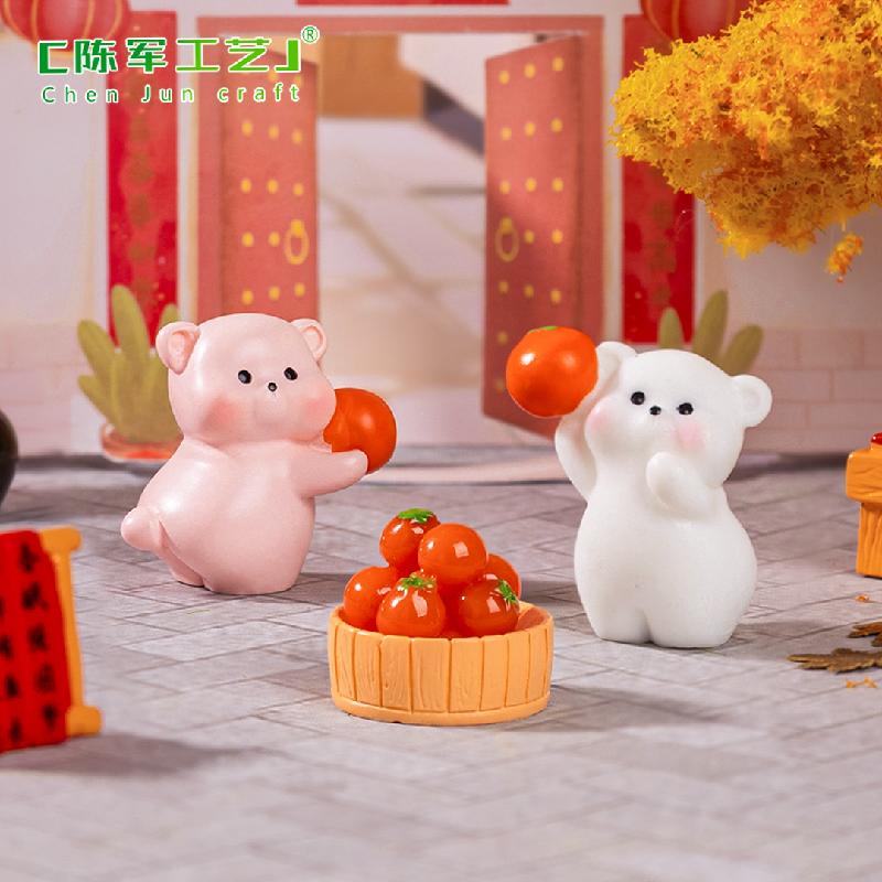 微景观创意好事成双小熊公仔 DIY装饰品挂配件迷你车载桌面小摆件