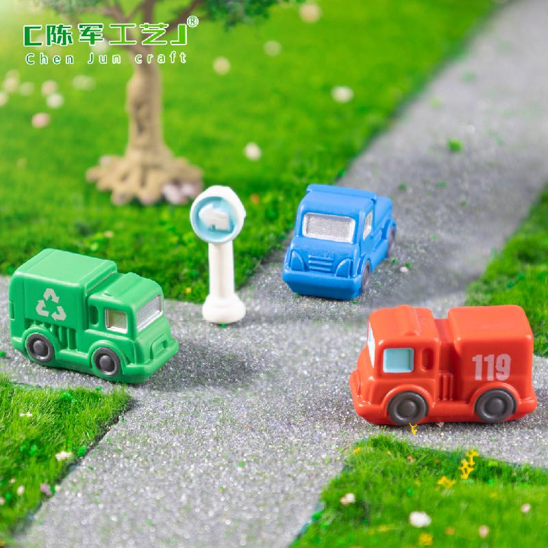 微景观消防车货车马路交通工具造景 DIY装饰品配件微缩迷你小摆件