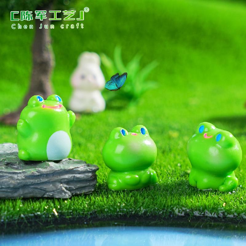微景观创意可爱小青蛙园艺造景 DIY装饰品配件迷你汽车桌面小摆件