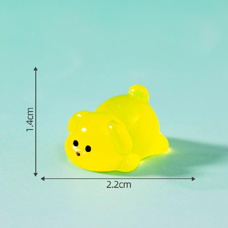 Tiểu cảnh cún mập phát sáng DIY, phụ kiện tiểu cảnh mini garden treo bàn resin cute (ZC-1403)