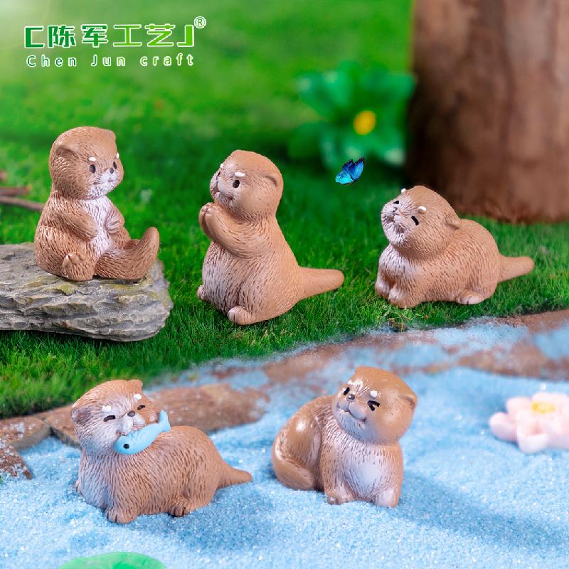 Rái cá dễ thương – Mô hình rái cá mini, trang trí bàn làm việc, xe hơi (M-1377)