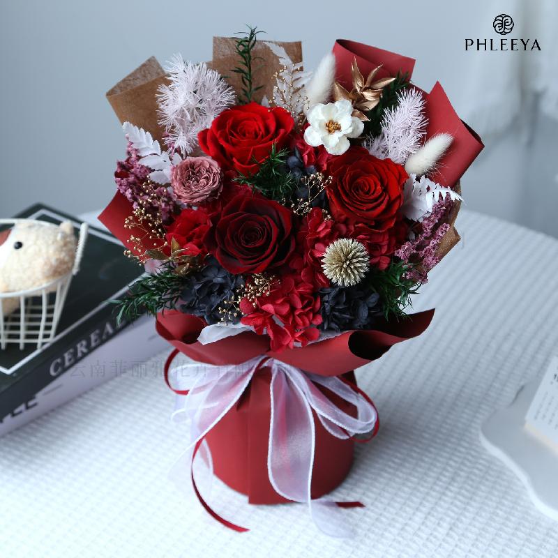 Bó hoa hồng vĩnh cửu quà tặng giáo viên Valentine Thất Tịch (HK-14)