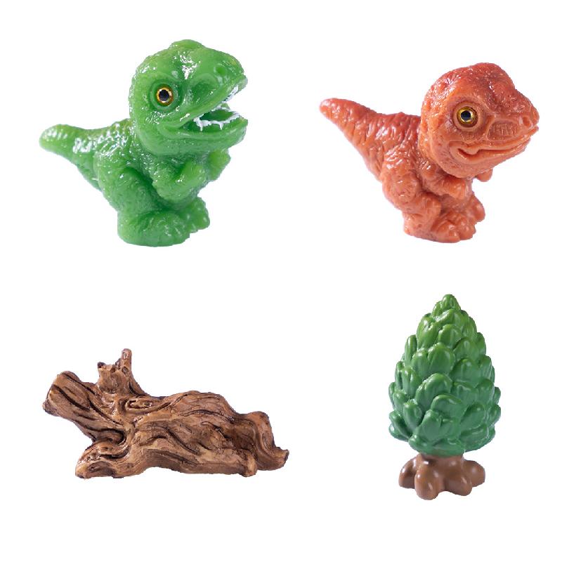 跨境新品微景观创意写实恐龙树桩园艺造景 DIY装饰配件迷你小摆件