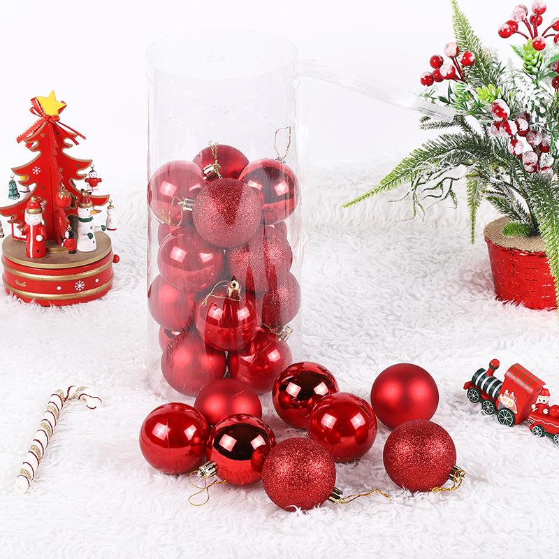 Quả cầu Giáng Sinh điện phân 3-6-8cm, nhựa, hoàn hảo cho trang trí cây thông, treo trên trần và trang trí cửa hàng.