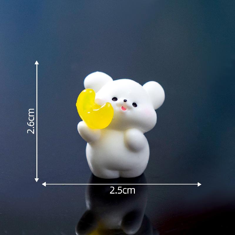 微景观创意太空星月小狗萌粒公仔 DIY装饰品挂配件迷你桌面小摆件