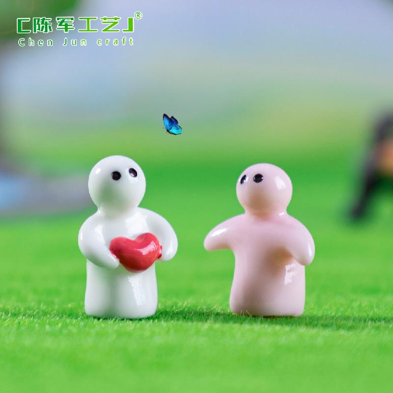 跨境外贸微景观创意互动简约小人公仔 DIY装饰品挂配件迷你小摆件