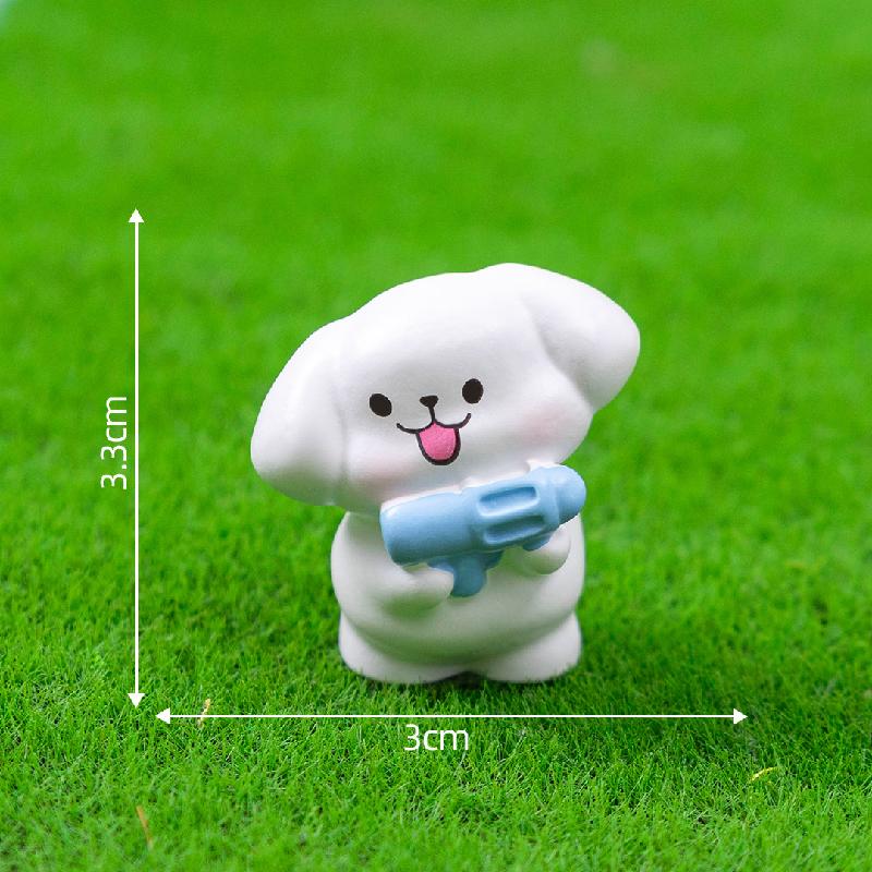 微景观创意可爱休闲小狗公仔DIY装饰品挂配件迷你车载桌面小摆件