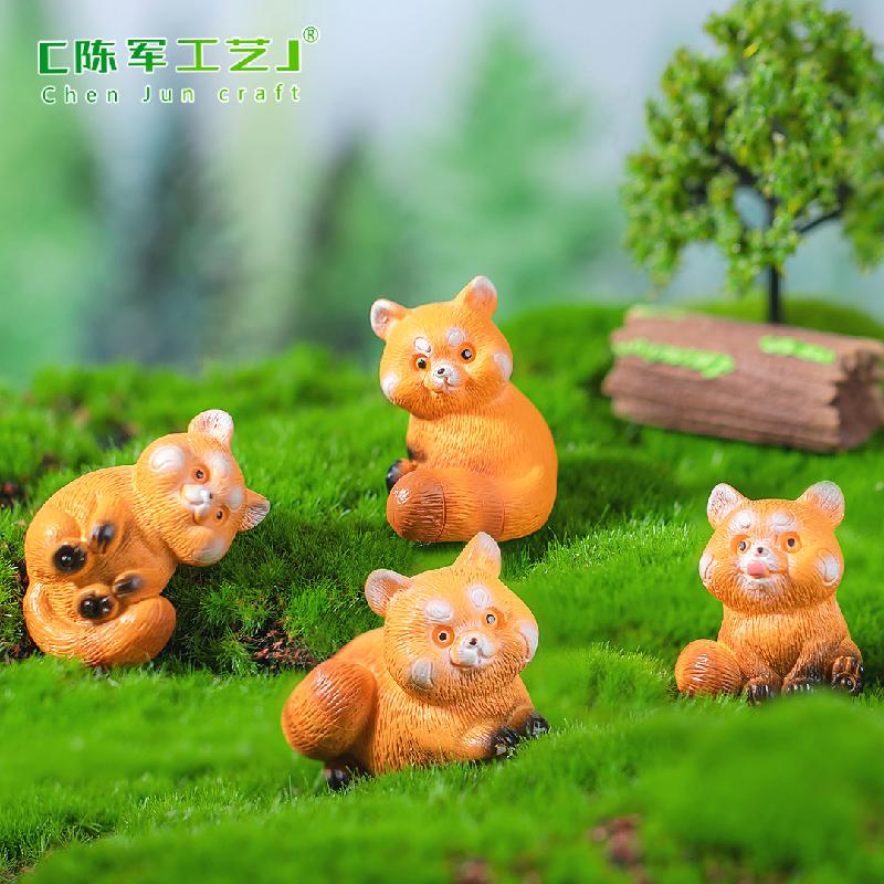 Tiểu cảnh gấu trúc mini trang trí xe và bàn DIY dễ thương (ZC-1158)