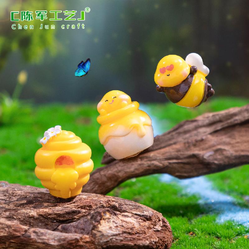 微景观创意贪吃小蜂蜜蜂巢园艺造景 DIY装饰配件迷你小桌面小摆件