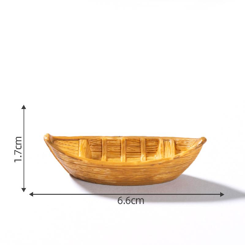 微景观创意漂浮木船竹筏鱼缸水族造景 DIY装饰配件迷你微缩小摆件
