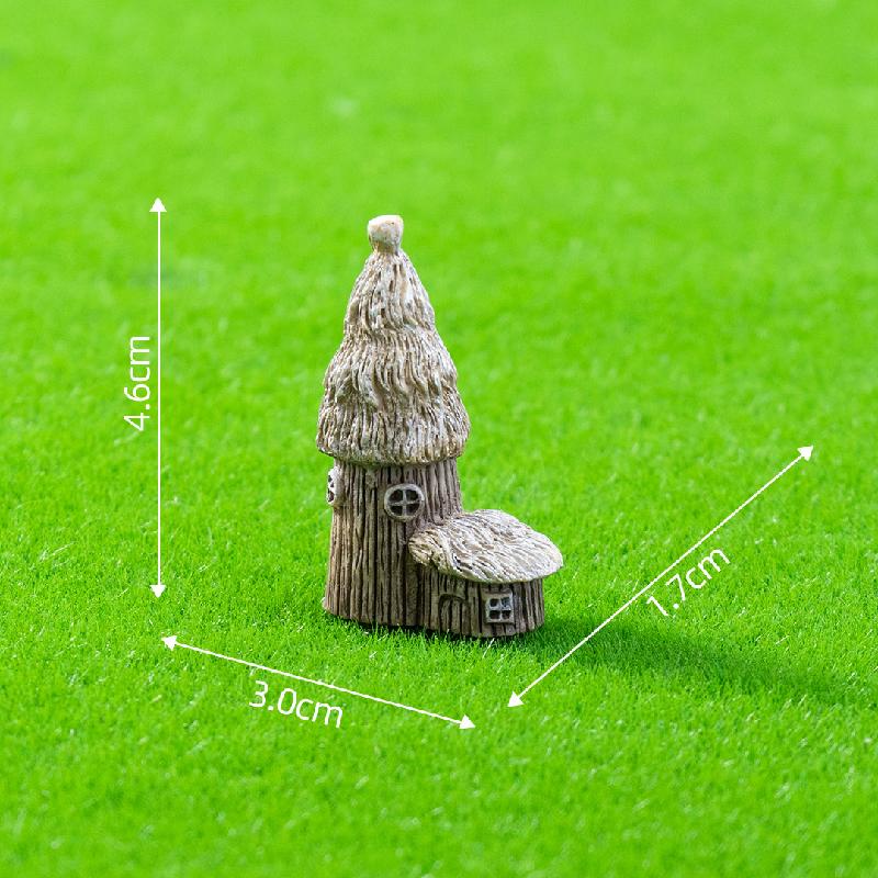 Tiểu cảnh nhà cỏ phong cách đồng quê, trang trí mini (ZC-258)