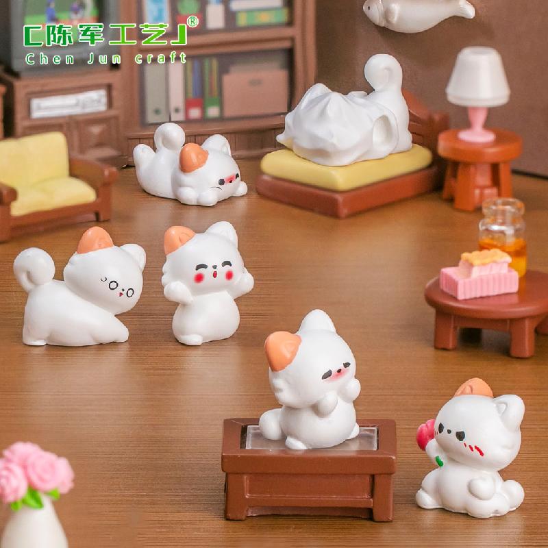 微景观创意快乐小猫咪娃娃屋 DIY装饰品挂配件盲袋微缩桌面小摆件