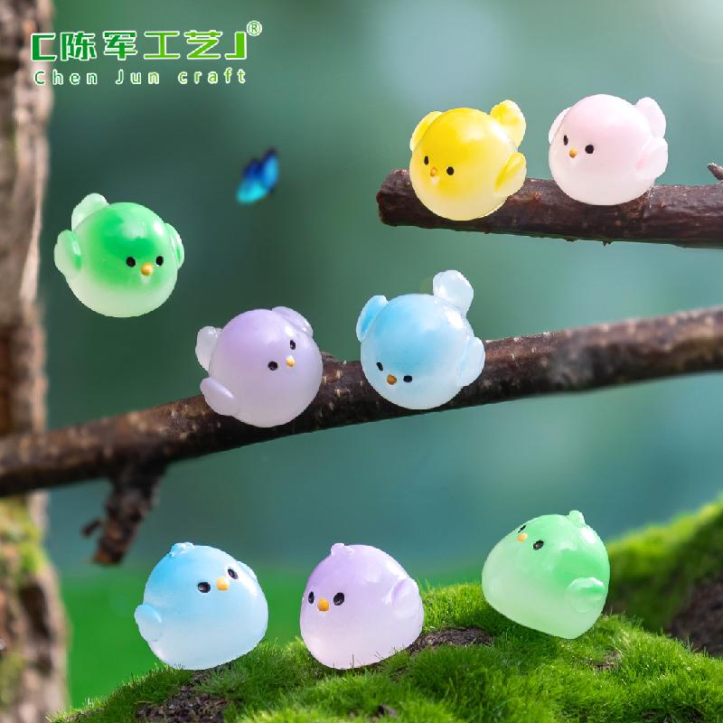微景观创意小号云雀小鸡萌粒盲袋 DIY装饰品挂配件迷你桌面小摆件