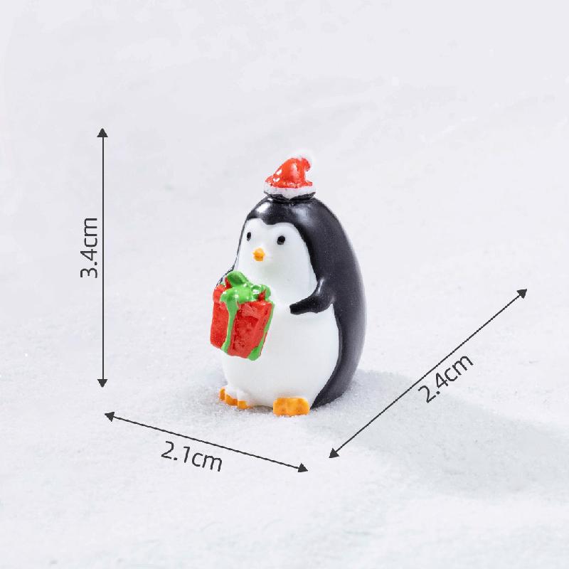 Tiểu cảnh chim cánh cụt Noel, phụ kiện trang trí dễ thương mini (ZC-560)